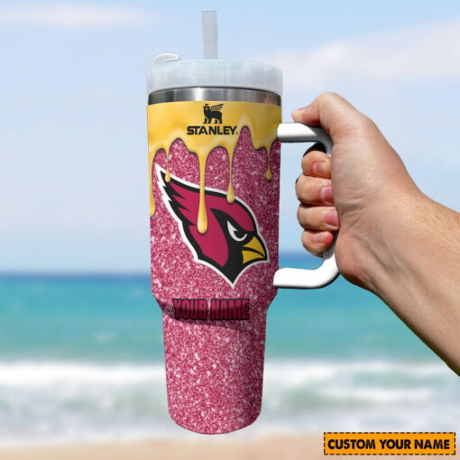 nfl arizona cardinals custom stanley quencher 40oz stainless steel tumbler with handle lcoh6