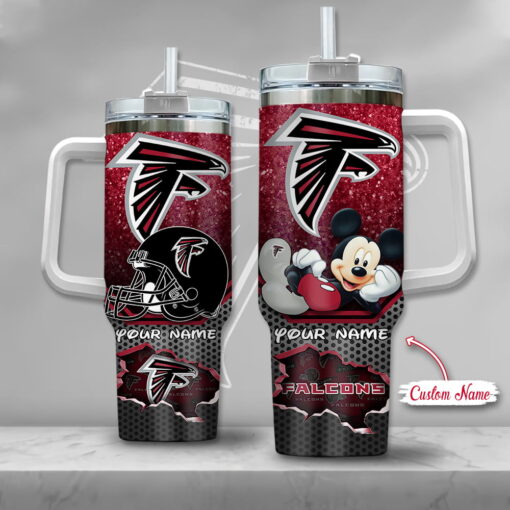 nfl atlanta falcons mickey mouse custom stanley quencher 40oz stainless steel tumbler with handle jhdla