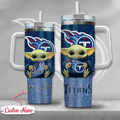 nfl tennessee titans baby yoda custom stanley quencher 40oz stainless steel tumbler with handle m5e2z