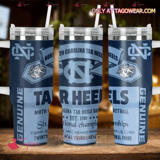 north carolina tar heels basketball team ncaa custom stanley quencher 40oz stainless steel merwg