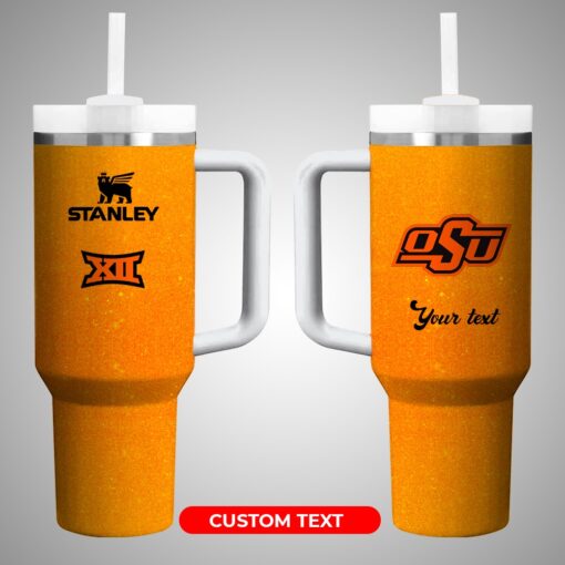 oklahoma state cowboys ncaa custom stanley quencher 40oz stainless steel m7ois