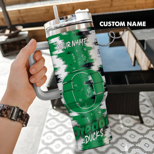 oregon ducks ncaa custom stanley quencher 40oz stainless steel tumbler with handle u01oh