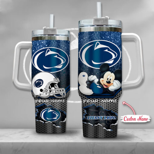 penn state nittany lions ncaa mickey mouse custom stanley quencher 40oz stainless steel tumbler with handle tzplm