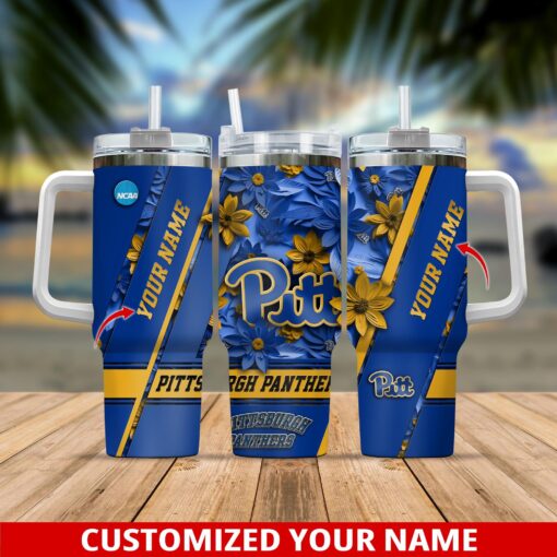 pittsburgh panthers ncaa custom stanley quencher 40oz stainless steel tumbler with handle dzrge