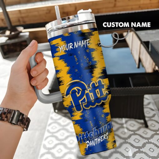 pittsburgh panthers ncaa custom stanley quencher 40oz stainless steel tumbler with handle na5s2