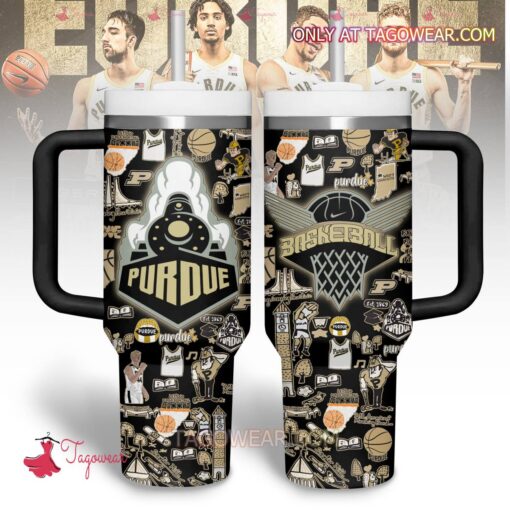 purdue boilermakers basketball team ncaa custom stanley quencher 40oz stainless steel diikv