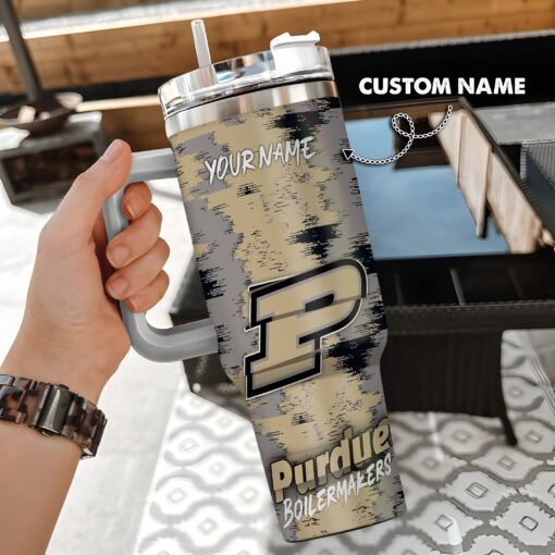 purdue boilermakers ncaa custom stanley quencher 40oz stainless steel tumbler with handle