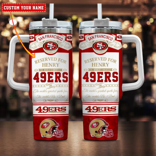 san francisco 49ers nfl fathers day custom stanley quencher 40oz stainless steel ehrdt