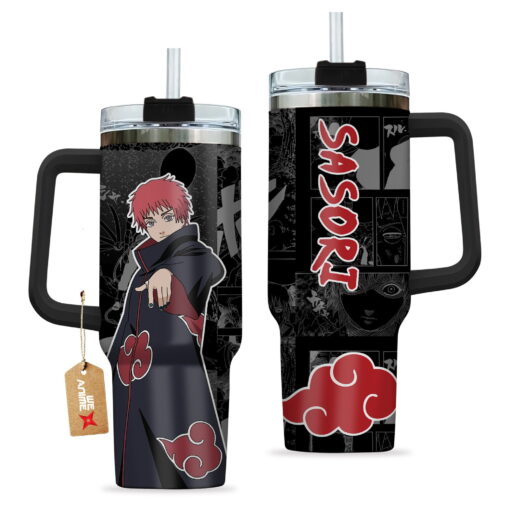 sasori naruto anime custom stanley quencher 40oz stainless steel tumbler with handle qrvpz