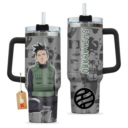 shikamaru nara naruto anime custom stanley quencher 40oz stainless steel tumbler with handle ybie1