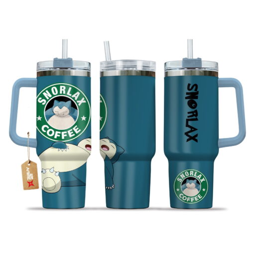 snorlax coffee pokemon anime custom stanley quencher 40oz stainless steel tumbler with handle ki30e