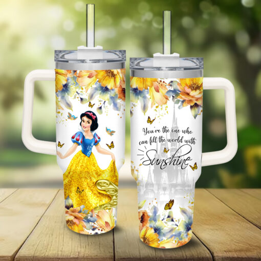 snow white disney princess cartoon custom stanley quencher 40oz stainless steel tumbler with handle 3z4ls