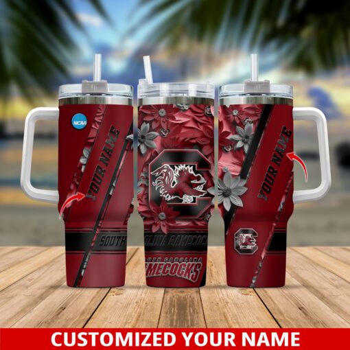 south carolina gamecocks ncaa custom stanley quencher 40oz stainless steel tumbler with handle qou8j