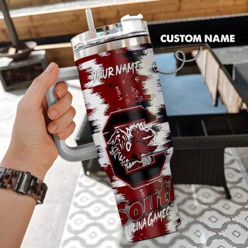 south carolina gamecocks ncaa custom stanley quencher 40oz stainless steel tumbler with handle