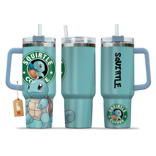 squirtle coffee pokemon anime custom stanley quencher 40oz stainless steel tumbler with handle 5bu72