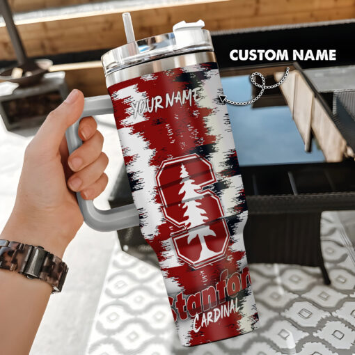 stanford cardinal ncaa custom stanley quencher 40oz stainless steel tumbler with handle