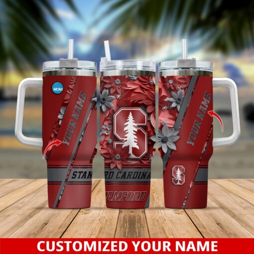 stanford cardinal ncaa custom stanley quencher 40oz stainless steel tumbler with handle thvam