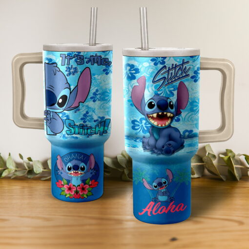 stitch disney cartoon custom stanley quencher 40oz stainless steel tumbler with handle q5fop