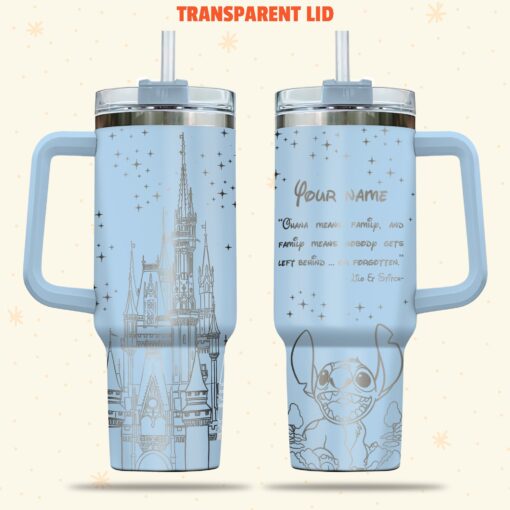 stitch disney cartoon custom stanley quencher 40oz stainless steel tumbler with handle tevv1