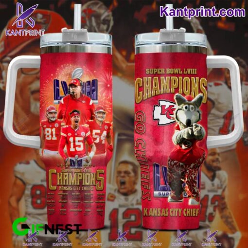 super bowl lviii champions kansas city chiefs nfl custom stanley quencher 40oz stainless steel sa0ii