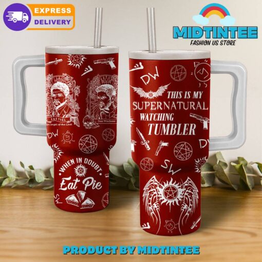 supernatural tv series custom stanley quencher 40oz stainless steel tumbler with handle gynul