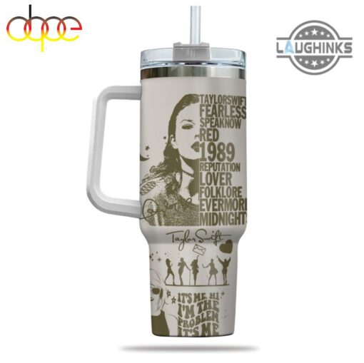 taylor swift albums music custom stanley quencher 40oz stainless steel tumbler with handle nmjvl