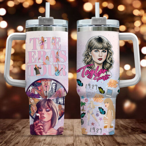 taylor swift music custom stanley quencher 40oz stainless steel tumbler with handle 6onfy