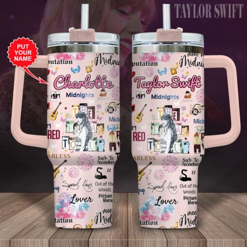 taylor swift music custom stanley quencher 40oz stainless steel tumbler with handle siejh