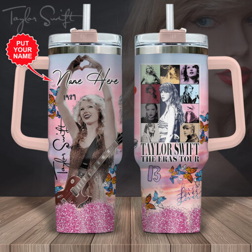 taylor swift music custom stanley quencher 40oz stainless steel tumbler with handle y0nq0