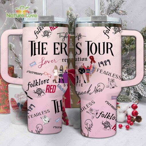 taylor swift the eras tour music custom stanley quencher 40oz stainless steel tumbler with handle 3b7s9