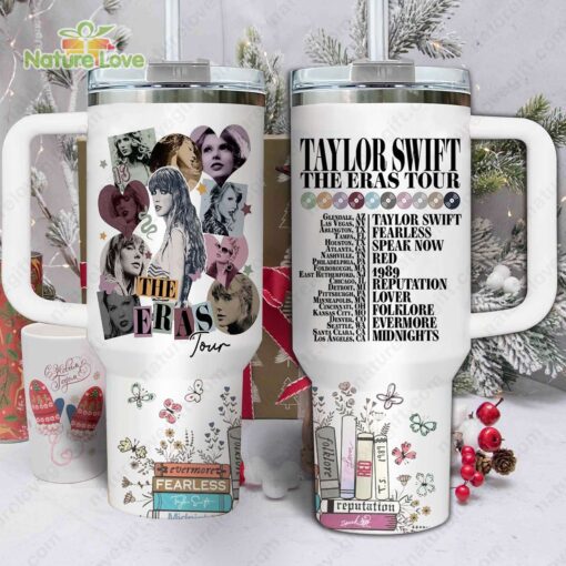 taylor swift the eras tour music custom stanley quencher 40oz stainless steel tumbler with handle cwdfp