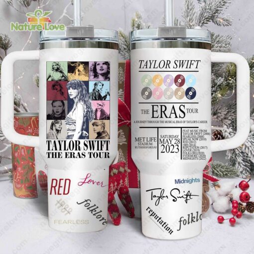 taylor swift the eras tour music custom stanley quencher 40oz stainless steel tumbler with handle fe5rr