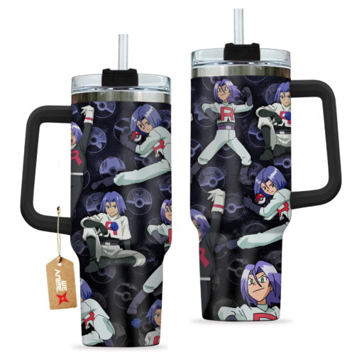 team rocket james kojiro pokemon anime custom stanley quencher 40oz stainless steel tumbler with handle rt8ae