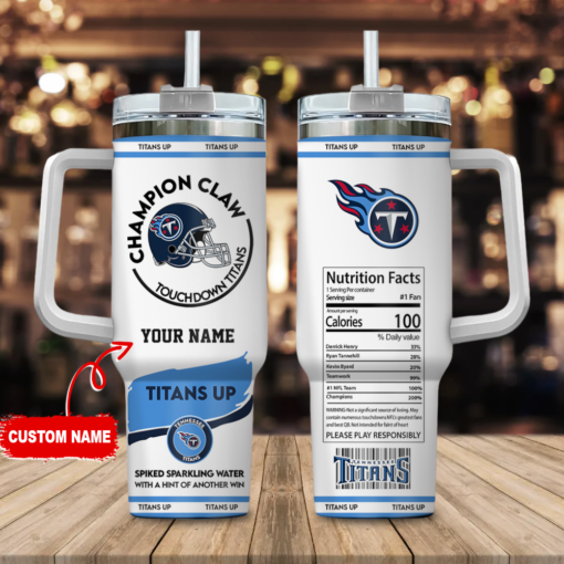 tennessee titans nfl champion claw custom stanley quencher 40oz stainless steel tumbler with handle fp4oh