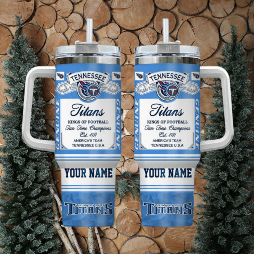 tennessee titans nfl custom stanley quencher 40oz stainless steel tumbler with handle 0pvjq