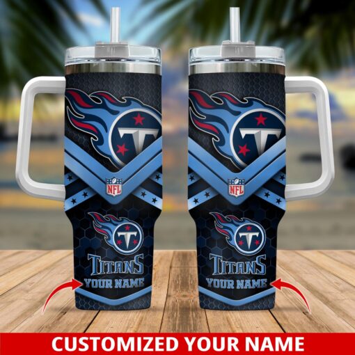 tennessee titans nfl custom stanley quencher 40oz stainless steel tumbler with handle 3nmss