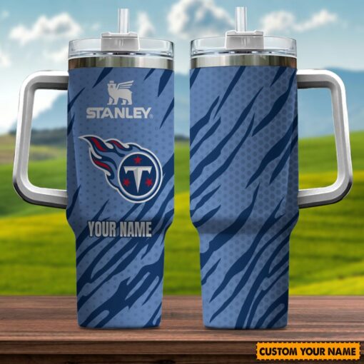 tennessee titans nfl custom stanley quencher 40oz stainless steel tumbler with handle csjvw