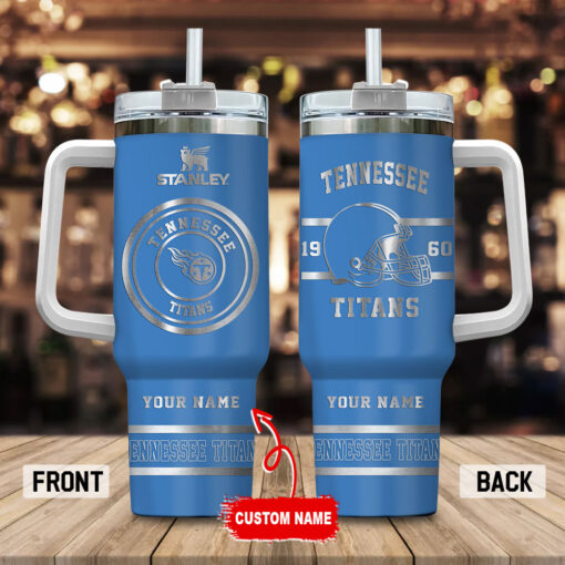 tennessee titans nfl custom stanley quencher 40oz stainless steel tumbler with handle j20dj