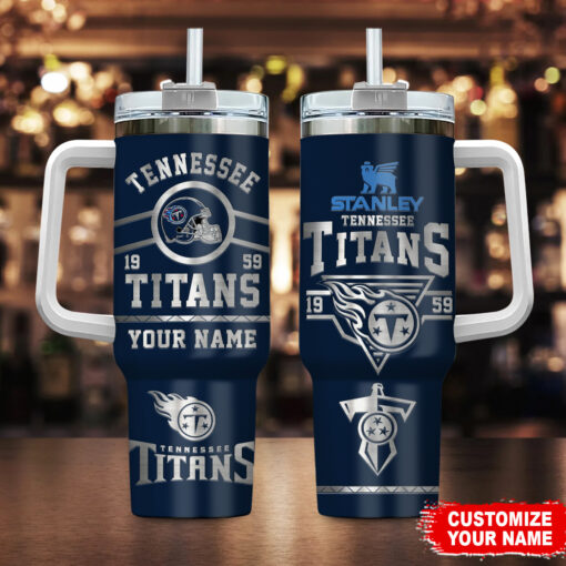 tennessee titans nfl custom stanley quencher 40oz stainless steel tumbler with handle jlo10