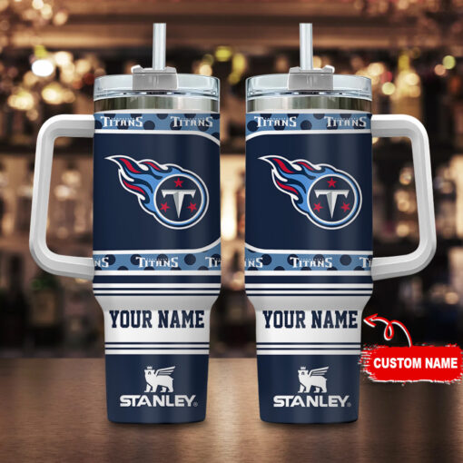 tennessee titans nfl custom stanley quencher 40oz stainless steel tumbler with handle plmd7