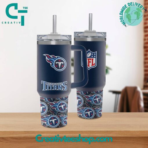 tennessee titans nfl custom stanley quencher 40oz stainless steel tumbler with handle pqgeh