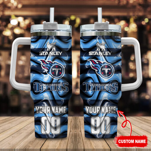 tennessee titans nfl custom stanley quencher 40oz stainless steel tumbler with handle vmtbt