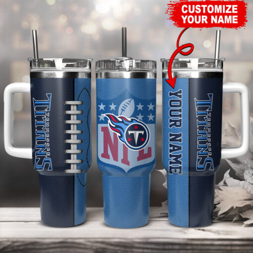 tennessee titans nfl custom stanley quencher 40oz stainless steel tumbler with handle yyei2