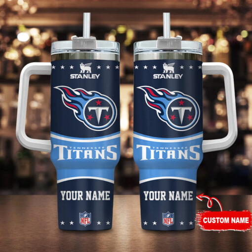 tennessee titans nfl custom stanley quencher 40oz stainless steel tumbler with handle zm73a