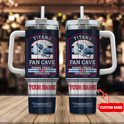 tennessee titans nfl fan cave custom stanley quencher 40oz stainless steel tumbler with handle rrmqf