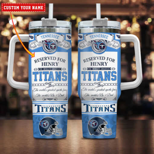 tennessee titans nfl fathers day custom stanley quencher 40oz stainless steel