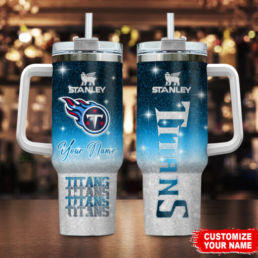 tennessee titans nfl glitter custom stanley quencher 40oz stainless steel tumbler with handle 4ffkk