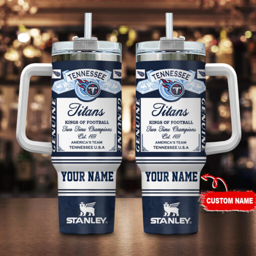 tennessee titans nfl kings of football custom stanley quencher 40oz stainless steel tumbler with handle 2wdtk