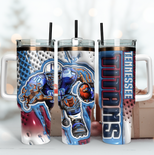 tennessee titans nfl mascot custom stanley quencher 40oz stainless steel tumbler with handle lfmjq