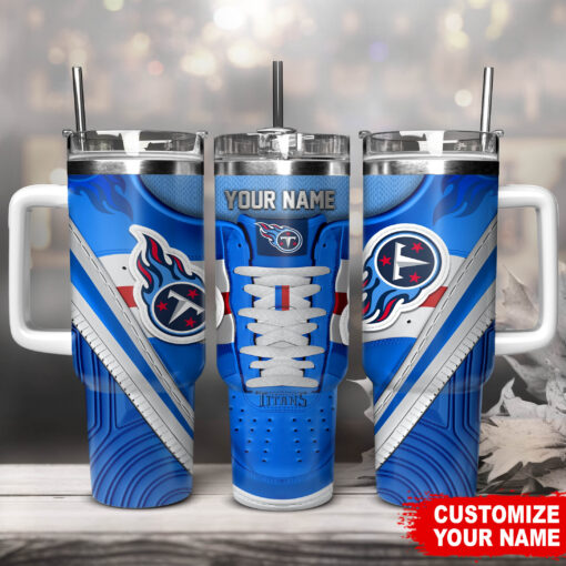 tennessee titans nfl sneaker custom stanley quencher 40oz stainless steel tumbler with handle umzkv